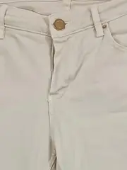 Vorschaubild 2 von Damen Stoffhose Beige Gr. 38 Slim Fit Baumwolle