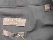 Vorschaubild 3 von Herren Business Hemd Schwarz Gr. 43/XL Klassisch Langarm