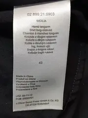 Vorschaubild 4 von Herren Business Hemd Schwarz Gr. 43/XL Klassisch Langarm