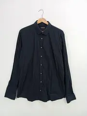 Vorschaubild 1 von Herren Business Hemd Schwarz Gr. 43/XL Klassisch Langarm