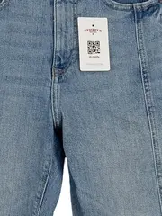 Vorschaubild 2 von Jeans Damen Straight Leg Gr. 24 Blau Casual Baumwolle