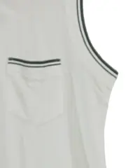 Vorschaubild 3 von Damen Hemdbluse Gr. 44 Weiß Casual Ärmellos Viskose