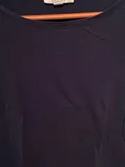 Vorschaubild 3 von Damen Langarmshirt Gr. 34/XS Blau Basic Baumwolle Rippstrick