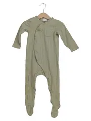 Vorschaubild 2 von Baby Strampler Overall Gr. 80 Oliv Rippstrick