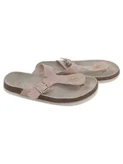 Vorschaubild 1 von Damen Zehentrenner Sandalen Rosa Gr. 41 Casual Sommer Pantoletten