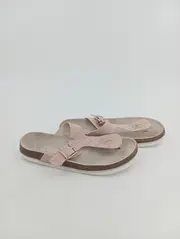 Vorschaubild 2 von Damen Zehentrenner Sandalen Rosa Gr. 41 Casual Sommer Pantoletten