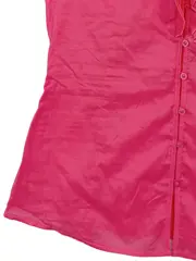 Vorschaubild 4 von Damen Hemdbluse Gr. 36 Pink Feminin Rüschen Kurzarm