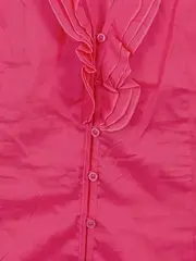 Vorschaubild 3 von Damen Hemdbluse Gr. 36 Pink Feminin Rüschen Kurzarm