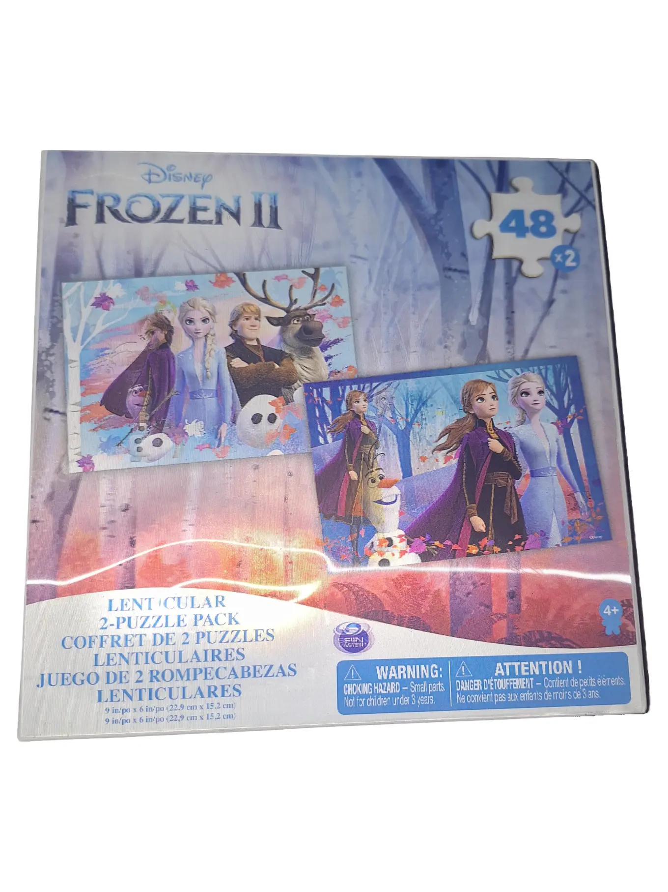 DISNEY Frozen 2 Lenticular 2er Puzzle Pack 96 Teile Film Serie Geschenk