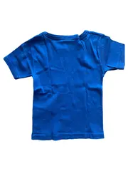 Vorschaubild 2 von Kinder T-Shirt Blau Gr. 104 Basic Baumwolle Uni Kurzarm