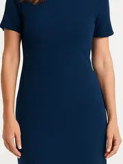 Vorschaubild 3 von Damen Freizeitkleid Gr. 38/M Blau Casual Rippstrick