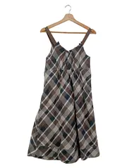 Vorschaubild 2 von Damen Freizeitkleid Gr. 36/S Mehrfarbig Kariert Vintage Casual Sommerkleid