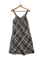 Vorschaubild 1 von Damen Freizeitkleid Gr. 36/S Mehrfarbig Kariert Vintage Casual Sommerkleid