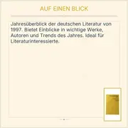 Vorschaubild 2 von Reclam Sachbuch Deutsche Literatur 1997 Jahresüberblick Kultur Taschenbuch