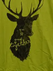 Vorschaubild 2 von Damen T-Shirt Grün Gr. 44 mit Hirschmotiv Casual Shirt