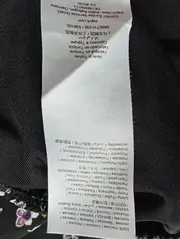 Vorschaubild 4 von Damen Bluse Gr. 34/XS Schwarz Florales Muster Langarm Rüschen