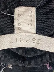 Vorschaubild 3 von Damen Bluse Gr. 34/XS Schwarz Florales Muster Langarm Rüschen