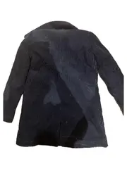 Vorschaubild 2 von Cord Mantel Damen Gr. S Teddykragen Blau Baumwolle