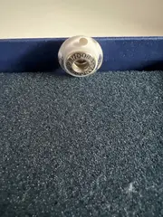 Vorschaubild 4 von Sweetheart Charm Anhänger Murano Glas Weiß Punkte 925 Silber