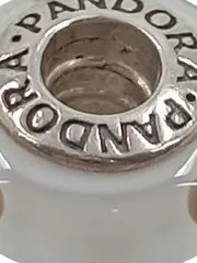 Vorschaubild 3 von Sweetheart Charm Anhänger Murano Glas Weiß Punkte 925 Silber