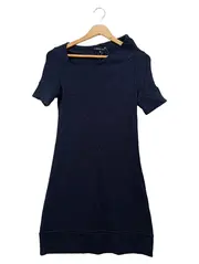 Vorschaubild 1 von Cocktailkleid Damen Gr. 40/L Blau Elegant Viskose Stretch