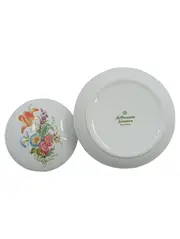 Vorschaubild 2 von Porzellan Dekodose Blumenmotiv Weiß mit Deckel 11cm