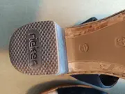 Vorschaubild 4 von Damen Plateausandalen Gr. 37 Blau Feminin mit Blumenapplikationen