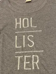 Vorschaubild 3 von Damen T-Shirt Grau Logo Print Gr. 38/M Baumwolle Casual Kurzarm