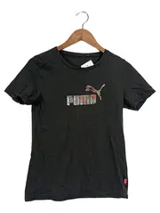 Vorschaubild 1 von Damen Sport T-Shirt Gr. 38/M Schwarz Logo-Print Kurzarm