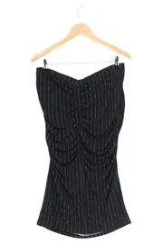 Vorschaubild 2 von Freizeitkleid Damen 38;M Schwarz Gestreift Elegant Raffungen