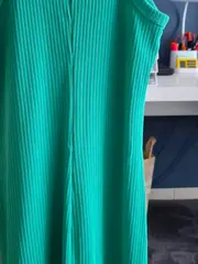 Vorschaubild 4 von Damen Sommerkleid Gr. 34/XS Grün Casual Rippstrick Midikleid