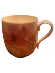 Vorschaubild 1 von Tasse Blumenmuster Porzellan 300ml Weiß Rosa Blumen