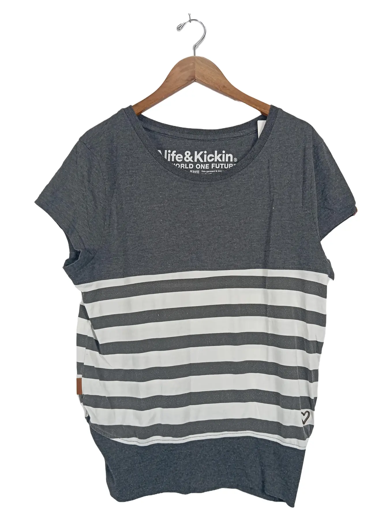 ALIFE & KICKIN Damen T-Shirt gestreift Mehrfarbig Gr. 42/XL Casual