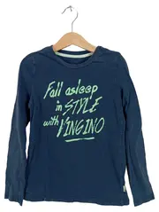 Vorschaubild 1 von Kinder Langarmshirt Gr. 128 Blau Casual mit Schriftzug