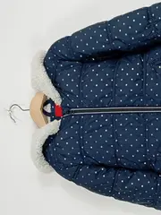 Vorschaubild 3 von Steppjacke Mädchen Gr. 122 Blau Sterne Teddyfutter Kapuze