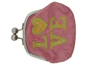 Vorschaubild 1 von Geldbörse LOVE Münzbörse Rosa Leder Vintage Retro Knipsbörse
