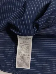Vorschaubild 4 von Herren Freizeithemd Gr. 50/L Blau Gestreift Langarm Casual