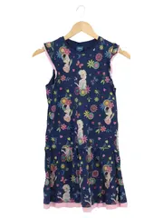 Vorschaubild 1 von Mädchen Sommerkleid Gr. 146 Blau Blumenmuster Prinzessinnen Motiv