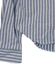 Vorschaubild 4 von Herren Business Hemd Gestreift Langarm Blau Gr. 46/S Baumwolle