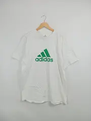 Vorschaubild 3 von Herren Sport T-Shirt Gr. 40 Weiß Logo Print Kurzarm Baumwolle