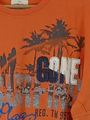 Vorschaubild 2 von Herren T-Shirt Orange XL mit Grafik-Print Casual
