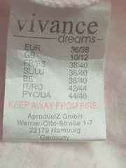 Vorschaubild 4 von Nachthemd Damen Gr. 36/38 Rosa Kariert Baumwolle Träger