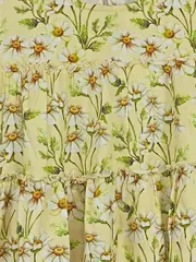 Vorschaubild 2 von Kinder Sommerkleid Gr. 140 Gelb Feminin Blumenmuster Viskose Rüschen