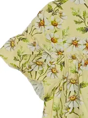 Vorschaubild 4 von Kinder Sommerkleid Gr. 140 Gelb Feminin Blumenmuster Viskose Rüschen