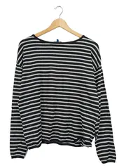 Vorschaubild 1 von Damen Langarmshirt gestreift Gr. 38/M Casual Mehrfarbig