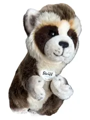 Vorschaubild 1 von Waschbär Plüschtier Kuscheltier Stofftier Original Knopf im Ohr 26cm