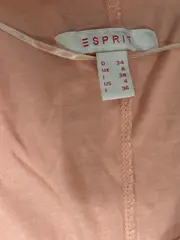 Vorschaubild 3 von Damen Shirt T-Shirt Rosa Gr. 34 XS Kurzarm V-Ausschnitt