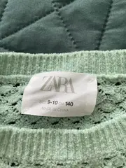 Vorschaubild 4 von Kinder Pullover Gr. 140 Grün Lochmuster Casual Strickpulli