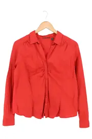 Vorschaubild 2 von Damen Hemdbluse Gr. 46/XL Rot Casual Klassisch Polyester