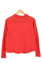 Vorschaubild 1 von Damen Hemdbluse Gr. 46/XL Rot Casual Klassisch Polyester